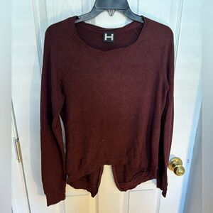 Women’s Maroon Sweater with zipper detail in back